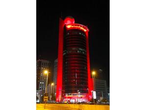Etisalat Building Light Up for Inclusion.