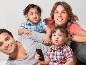 رامي صبري يحتفل بعيد ميلاد توأمه