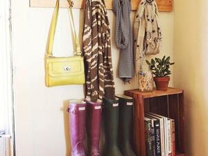 "Do you need a doorway? Yes, it creates a good separation of the entry area into your apartment, making the apartment seem larger." (A Beautiful Mess)