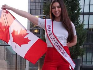 Sasha Lombardi is proudly representing Canada at the Miss Eco International 2019 competition being held in Cairo, Egypt (Twitter)