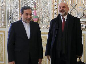 Maciej Lang, Poland's under secretary of state for Asia, Africa and the Middle East policy, meets Iran's deputy foreign minister for political affairs (Twitter)