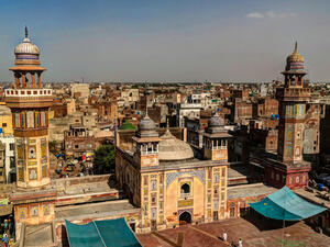 Panorama of Wazir Khan Mosque, Lahore, Pakistan  (Shutterstock)