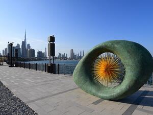 An installation is pictured during the Dubai Design Week. (AFP)