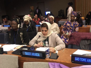 Saudi Arabia's mission in the UN has stressed that women’s participation in the development of the Kingdom is a key aspect of Saudi Vision 2030. (Twitter)