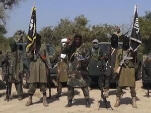 Leader of the Islamist extremist group Boko Haram Abubakar Shekau (C) delivering a speech (AFP/ File Photo)
