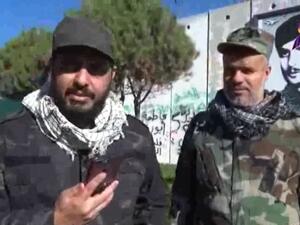 An Iran-backed Iraqi militia leader has been filmed on the Israeli border, declaring his “total readiness to stand with the [...] Palestinian cause against the brutal Israeli occupation" (Facebook/al-khowa al-nathifa)