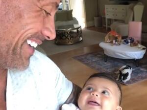  'The Rock' Johnson's with his Baby Daughter (Instagram)
