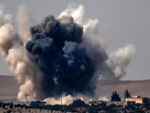 Smoke billows after an air strike on Jarablus, Syria, 24 August. (AFP/File) 