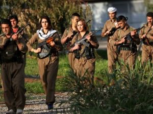 During a military operation launched by the Kurdish peshmerga forces near Mosul, Iraq's second city and the Islamic State group's de facto capital in the country, one Iraqi Kurdish reporter was killed and another wounded in August 2016. (AFP/Safin Hamed)