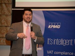 Andrew Bohnet speaking during the event.