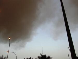 صورة للعاصفة التي ضربت الكويت.