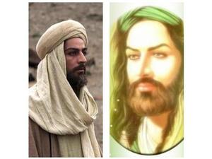 تشابه كبير بين الممثل الذي يؤدي دور علي بن ابي طالب كربم الله وجهه والصورة التي رسمها الشيعة عنه سابقا