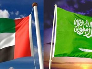 علم المملكة العربية السعودية وعلم دولة الامارات العربية المتحدة