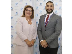 Burgan Bank Learning & Development representatives Mrs. Ghada El-Kadi & Mr. Abdulrahman Al Doughaji