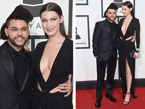 Bella Hadid with The Weeknd (AFP/File)