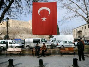 A Turkish flag pictured in Gaziantep, southeastern Turkey. (AFP Photo/Ozan Kose)