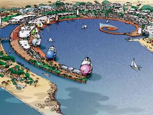 The Omagine Project will have seven pearl shaped buildings, each with a different theme.  (Omantourism.gov.com)