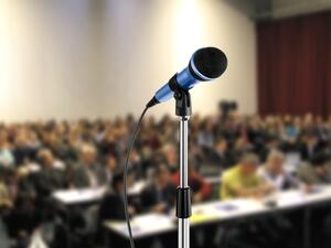 Public Speaking by Virtual Speech is a virtual reality app that needs something like Google Cardboard to work properly. (File photo)