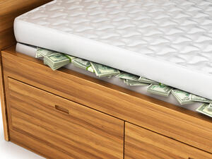 Tucking away cash at home may also be driven by either a distrust of banks or a desire to evade tax authorities who are tracking private assets – or both.  (Shutterstock)