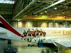 The aircraft flew from Milan to JFK and will continue to operate to 37 destinations in the Emirates network. (Facebook/Screenshot)