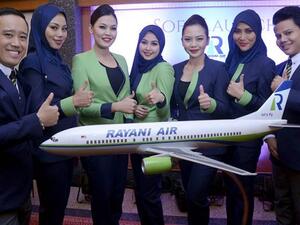 The airline serves halal food, does not serve alcohol, and there are prayers prior to departure. (Twitter)