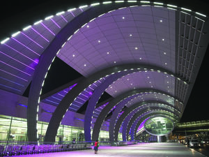 The region's airports are leading the way with smart building technologies. Dubai Airport, Terminal 3. (CFA)