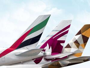 Emirates scored the highest in terms of the quality of inflight entertainment, while Qatar Airways’ business class cabin was voted the world’s best. (File photo)