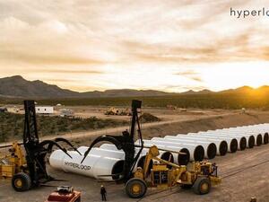 Hyperloop One is competing with a number of other companies to have the first operational hyperloop system, a mode of transport that will propel passengers and cargo at speeds of nearly 700mp/h (1,127km/h). (File photo)