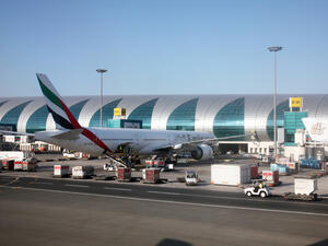 Dubai airport said 19,000 passengers and 500 flights had been affected by delays and cancellations after an Emirates jet caught fire as it crash landed. (Shutterstock)