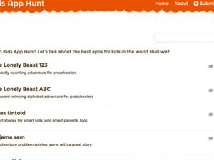 موقع Kids App Hunt خصّص ليقوم باصطياد التطبيقات المميزة والمخصصة للأطفال دونًا عن غيرهم