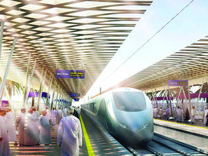 A rendering shows proposed plans for Oman's rail system. (Oman Daily Observer)