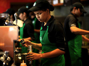 Starbucks operates nearly 600 stores in 12 countries in the MENA, employing more than 10,000 staff through its trading partner Alshaya Group, a privately-run Kuwaiti company. (Wikimedia Commons)