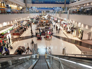 If you're flying with Emirates and a have a layover of four hours or more, you can collect free meal vouchers at Dubai Airport. (Shutterstock/ Alexandra Lande)