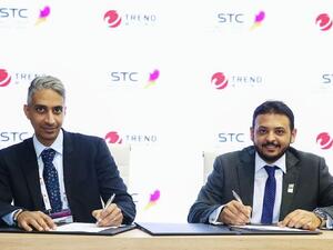 (From left) Jehad ALTwairki, Vice President for Business Solutions, STCS, and Muayad Simbawa, Director for Enterprise Business, Trend Micro