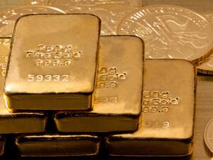 Gold prices were trading near flat on Monday in Asia. (Shutterstock)