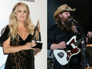 Chris Stapleton, Carrie Underwood light up 2018 CMAs (Source: Kathy Hutchins - Debby Wong - Shutterstock)