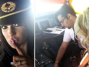 ممثلة اباحية داخل قمرة قيادة طائرة كويتية