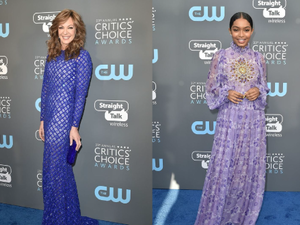 أزياء النجمات على السجادة الزرقاء في حفل جوائز اختيار النقاد 2018