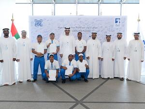 The five ADNOC Distribution employees were honoured at a ceremony and lunch at ADNOC’s HQ