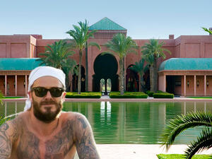 A picture of the stunning luxurious resort David will be staying at for his birthday. (Albawaba edit)