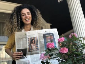 Masih Alinejad, who has spearheaded Iranian women's struggle against the head covering. (Twitter/ @AlinejadMasih)