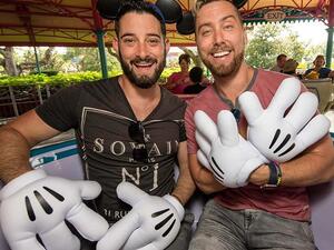 Lance Bass, right, and husband Michael Turchin (Twitter)