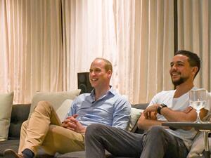 Royal Court shows Prince William and Jordan’s Crown Prince Hussein (R) watching a recording of England’s big game with Panama. (Twitter)