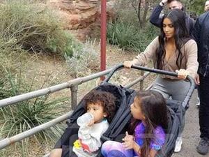 Kim Kardashian Takes Kids to Disneyland (Twitter)