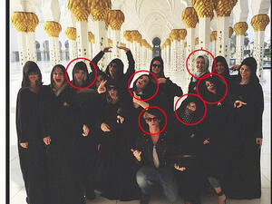 Recognize these faces at the Sheikh Zayed Grand Mosque in Abu Dhabi?