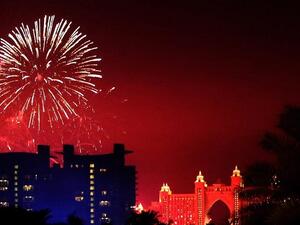 Fireworks over Atlantis, The Palm in Dubai, on December 25, 2016. (Marwan Naamani/ AFP)