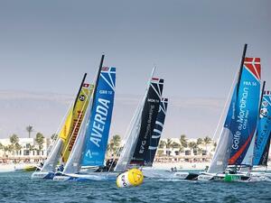 خلال جولة الطواف العربي للإبحار الشراعي أي إف جي