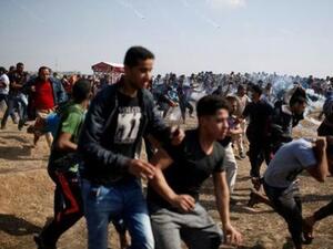 شهيد ومئات الجرحى برصاص الجيش الاسرائيلي على حدود غزة