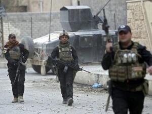 عناصر من وحدات العمليات الخاصة العراقية في حي البكر
