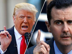 الرئيسان السوري بشار الأسد والاميركي دونالد ترامب